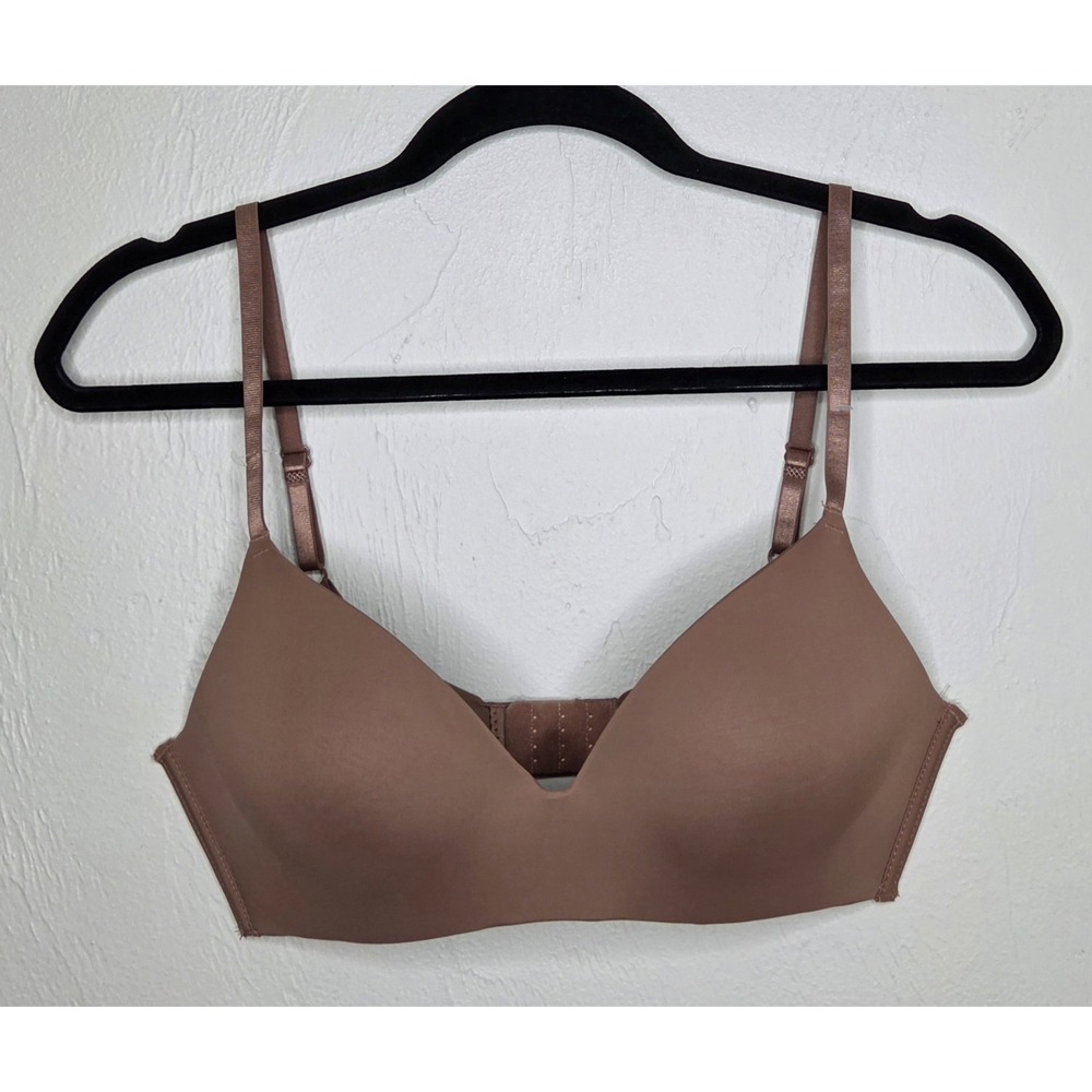 NEW*Sophie B Womens 36B Brown/Cocoa Slight Push Up Bra Wireless Adjustable Strap